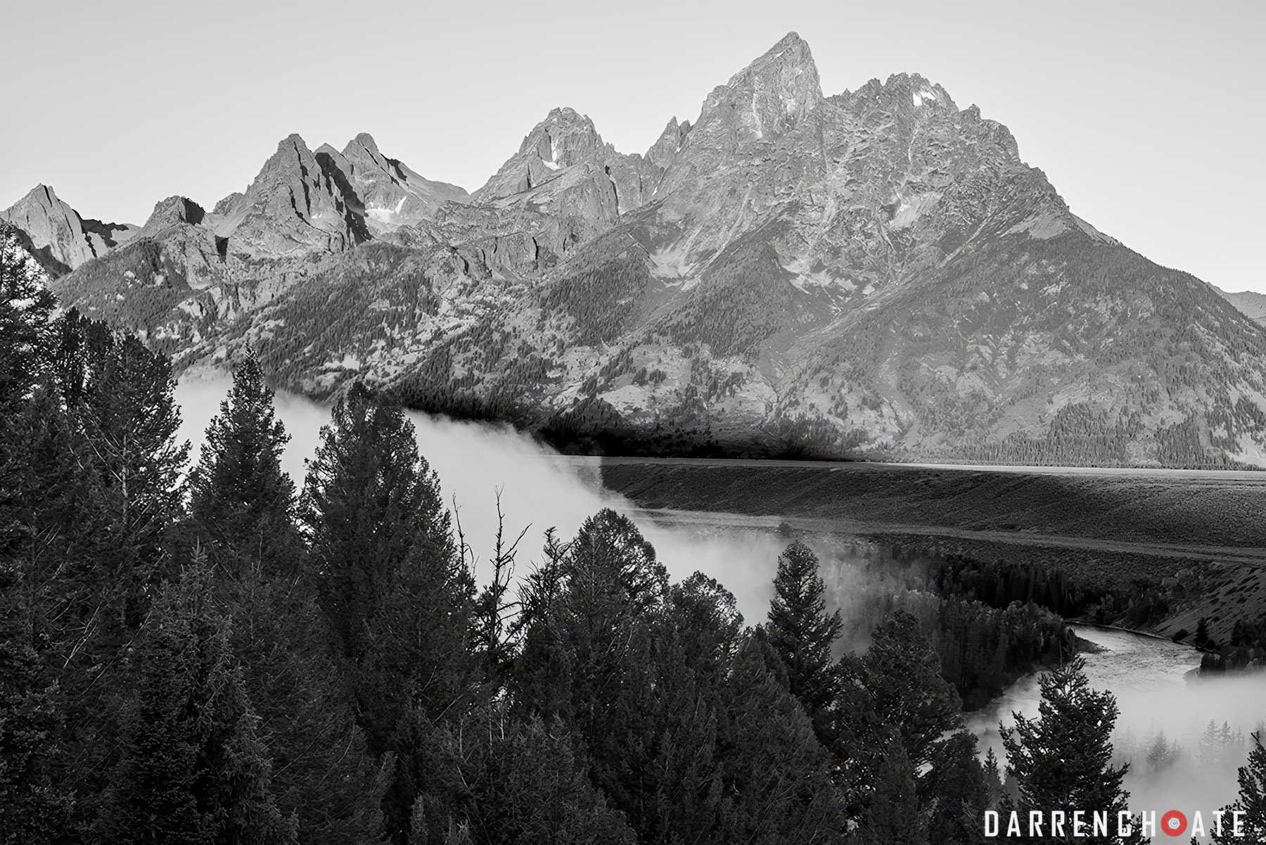Teton View BW